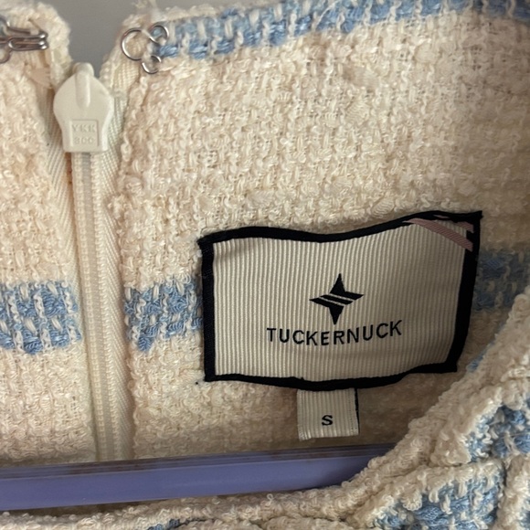 Tuckernuck Boucle blue and white striped dress - Picture 4 of 6